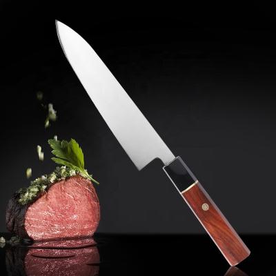 China Minimalist Ready In Stock Cooking Steel Knife 9cr18 Chef Knives With Ebony Handle for sale