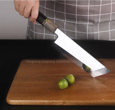 China Short 10cr15mov Kitchen Knives High Carbon Viable Nakiri Kitchen Knife With Ebony Wood Handle for sale