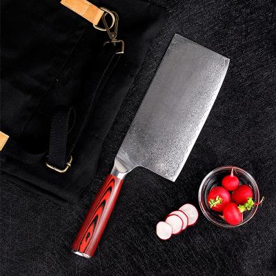 China Stainless Steel Sharp 7 Inch Damascus Steel Cleaver VG10 Blade Kitchenware Knife Chef Knives Cutting Knife for sale