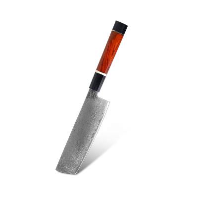 China Sustainable Cleaver Knife Multifunctional Kitchen Cooking 7 Inch Damascus Steel Chef Knife Super Sharp Butcher Knife for sale