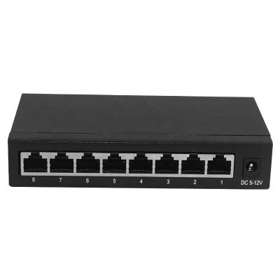 China FTTX Solutions 8-Port 10/100Mbps Desktop Network Splitter metal case Fast Ethernet Switch for sale