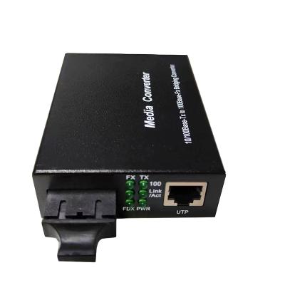 China FTTX Solutions SC connector Media Converter For Fiber Optic transceiver To RJ45 100M Media Converter 2km 1310nm Multi mode dual fibers for sale