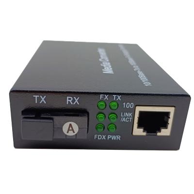 China FTTX Solutions 10/100m 20KM 1 SC with 1 RJ45 Single Mode Single Fiber Optic Media Converter for sale