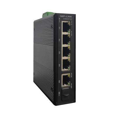 China Security System 4 port Full Gigabit Industrial poe switch with SFP for sale