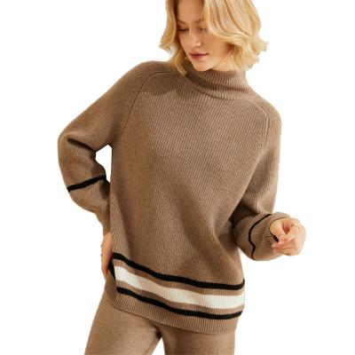 China New Fashion Breathable Wool Sweater Customized Korean Ladies Knitted Sweater for sale