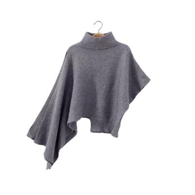 China Breathable olid color soft winter design shawl high collar factory wholesale warm women shawl for sale