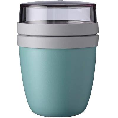 China New Sustainable Yogurt To Go Food Storage Canister With Toppings Lid Container Snacking Cereal On Go Cups Lunch Drink Cups Lunch Pot for sale