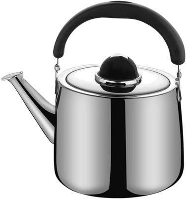 China Viable Stainless Steel Tea Kettle Stovetop Whistling Teapot With Ergonomic Handle Food Grade Whistling Stovetop Tea Kettle for sale