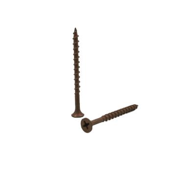 China Flat Wood Screws Flat Countersunk Head Cross Recessed Wood Decking Screw for sale