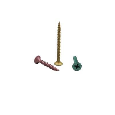 China Flat Wood Screws Different Type Color Cross Recessed Screws CSK Head Drive Drywall Cross Tapping Screw for sale