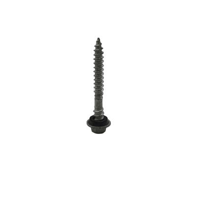 China Hex Flange Washer Head HEX Serrated Self Tapping Screw With Mechanical Galvanized Plastic Washer Class 3 for sale