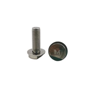 China Stainless Steel Round Non-Standard Cut Round Head Sems Screws With Flat Washer for sale