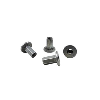 China Flange Head Full Body Hex Rivet Pulling Steel Knurled Nut For Car Hexagon Rivet Head Nuts Full Open End Outer Nut for sale