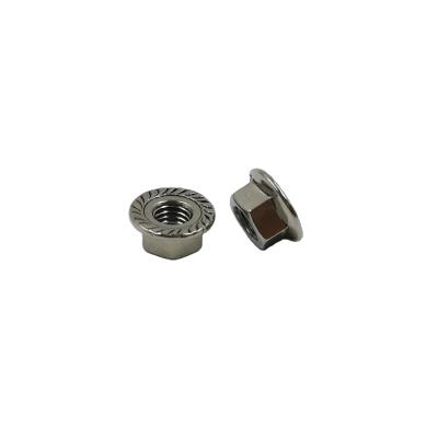 China Heavy Industry Factory Standard Stainless Steel DIN6927 Hex Flange Nut With Serration Surface for sale