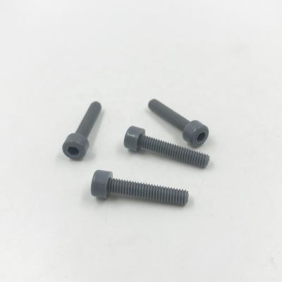 China Pan Head Gray Nylon Inner Hex Head Bolts Full Thread for sale