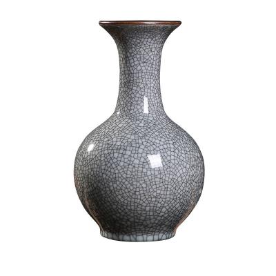 China Decorative Antique Cracked Bottle Vase Decoration Industrial Ceramic Handwork Modern Home Ornaments for sale