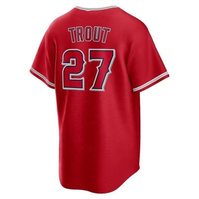 China Breathable Customize Mens Cheap White Quilted Los Angeles City Baseball Jersey Angel Uniform #27 Mike Trout #17 Ohtani #6 Rendon for sale