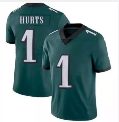 China 2023 Breathable Wholesale Cheap Quilted Jersey American Football Philadelphia 1 Jalen Hurts 11 A.j. Brown 6 Smith Dawkins Kelce Davis for sale