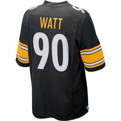 China Pittsburgh City Team Club Uniform Stitched American Football Jersey Steeler Custom QUICK DRY 22 Harris 90 T.J. Watt 11 Claypool for sale