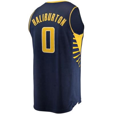 China Wholesale Breathable Indiana City Basketball Jersey #0 Haliburton Stitched Cheap High Quality Navy Mens Coachman Uniform for sale