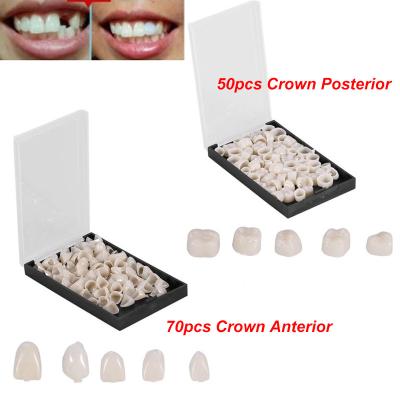 China Resin Dental Porcelain Crowns Lab Temporary False Teeth Crowns Anterior Posterior Molar Dental Art Oral Care Whitening Materials Tools for sale