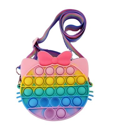 China FA041 Fashion Reusable Silicone Reusable Reusable Lady Purses Messenger Pouch Bubble Bags Reusable Toy Restless Person Bag Sensory Backpacks for sale