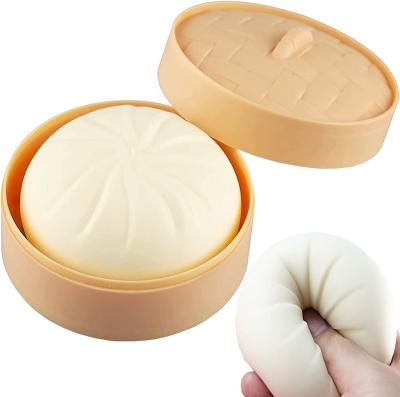 China Relieve Stress Dumpling TT266 Stress Squishy Ball Steamed Stuffed Bun Squeezing Trigger Toy Decompression Toys Buns Squishy Toy Dumpling for sale