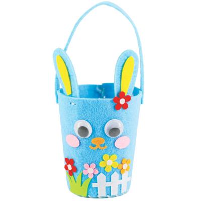 China Decorations FT345 DIY Easter Bunny Basket Bags Holiday for Kids Easter Tote Bag Carrying Gift and Egg Hunt Goodie Bucket Easter Felt Bag for sale