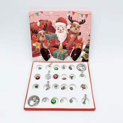 China Christmas Decoration New Year Gift Christmas Advent Calendar 2021 Fashionable Charm Bracelet FT270 24 Days Countdown Calendars Jewelry Sets for sale