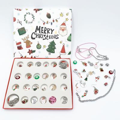 China FT269 Fashionable Hot Sale Christmas Box Advent Calendar Blind Jewelry For Women Christmas Countdown DIY Jewelry Advent Calendar Box for sale