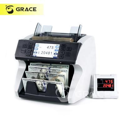 China Mixed Currencies Rate Counting Grace Technology Money Counting Cash Manufacturers Counter Currency Counters For Banks for sale