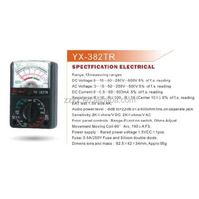 China High Quality Analog Voltmeter Multimeter Ammeter Multitester In YX-382TR Small Size YX-382TR for sale