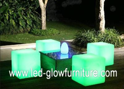 China Colorful led cube chair / table With Built - in Certified Rechargeable Lithium Battery for sale