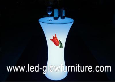 China Polyethylene illuminated outdoor furniture , glowing portable led poseur table for sale