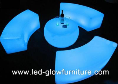 China Polyethylene Plastic Illuminated led bar stool and Rechargeable Lighting table for sale