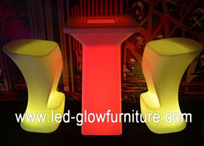 China Modern Glowing LED Bar Chair / Stools , Polyethylene plastic illuminated cocktail table for sale