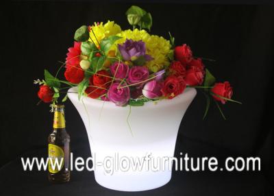 China Outdoor Plastic PE illuminated glow in the dark flower pot for family, wedding , party for sale