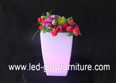 China Rechargeable Waterproof Plastic lighting illuminated plant pots for bars , shops decorations for sale