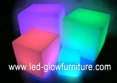 China Waterproof led cube stool / chair / flower vase , glowing light led cube seats for sale