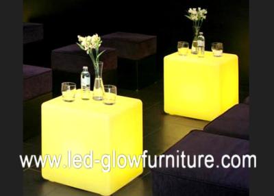 China Humanization illuminated LED Cube Furniture table or desk with led light inside for sale