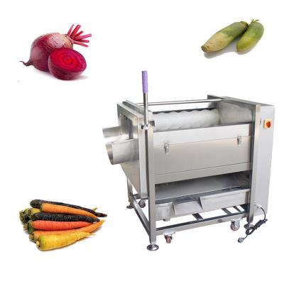 China Automatic Potato Beets Food Processing Discharge Washing Peeling Machine for sale