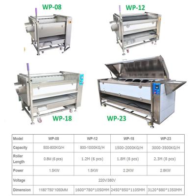 China Automatic discharge assava washing cleaning sweet potato peeling machine for sale