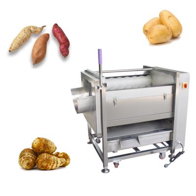 China Automatic dump maker price corundum roller yuca cassava peeling machine for sale