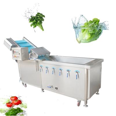 China Automatic Discharge Air Bubble Leaf Vegetable Lettuce Washing Machine Equipment for sale