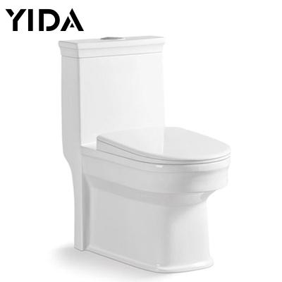 China Double-Flow Luxury One Piece Toilet S Trap 250mm Middle East Toilet Sanitary for sale