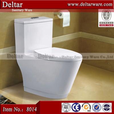 China Double-flush big brand siphonic one piece toilet, 300.400mm belt water closet, best design toilet with wdi flush valve for sale