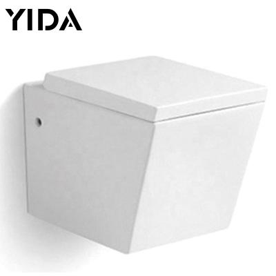 China Hidden Ceramic Cistern Square Wall Hung WC,Wall Hung Toilet Bowl,China Toilet Manufacturer for sale