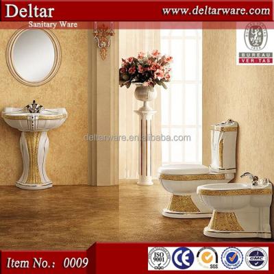 China Automatic Operation Luxury Squat Toilet WC Hotel , Best Selling Luxury Home Artificial Toilet With Basin for sale