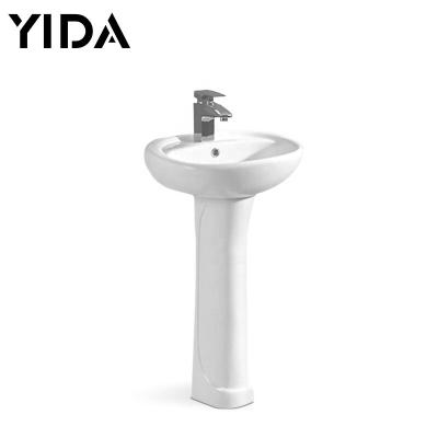 China Freestanding American Cheap Modern Small Sink Ceramic Toilet Cabinet With Pedestal Wash Basin for sale