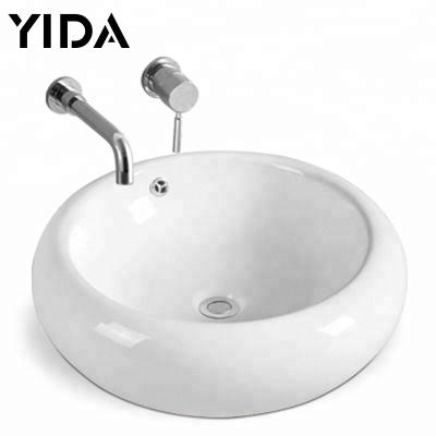 China Sustainable New Design Bathroom Table Top Ceramic Wash Basin Sink for sale